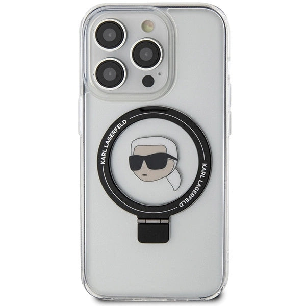 Karl Lagerfeld KLHMP15LHMRSKHH iPhone 15 Pro 6.1&quot; white/white hardcase Ring Stand Karl Head MagSafe_2