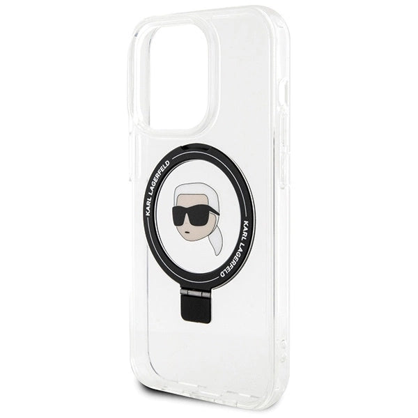 Karl Lagerfeld KLHMP15LHMRSKHH iPhone 15 Pro 6.1&quot; white/white hardcase Ring Stand Karl Head MagSafe_5