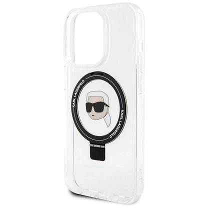 Karl Lagerfeld KLHMP15LHMRSKHH iPhone 15 Pro 6.1&quot; white/white hardcase Ring Stand Karl Head MagSafe_5