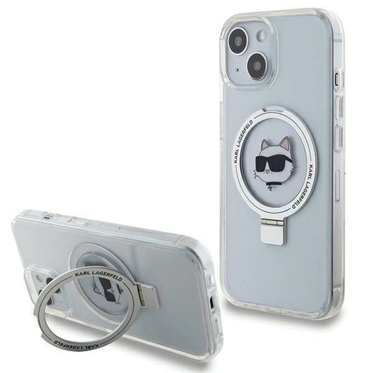 Karl Lagerfeld KLHMP15MHMRSCHH iPhone 15 Plus 6.7" white/white hardcase Ring Stand Choupette Head MagSafe_0