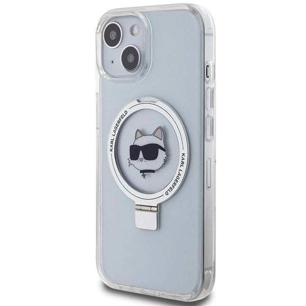 Karl Lagerfeld KLHMP15SHMRSCHH iPhone 15 6.1" white/white hardcase Ring Stand Choupette Head MagSafe_1
