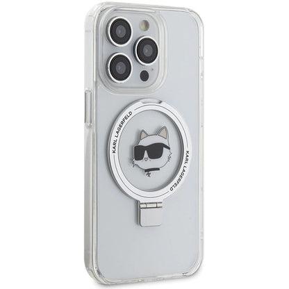 Karl Lagerfeld KLHMP15XHMRSCHH iPhone 15 Pro Max 6.7&quot; white/white hardcase Ring Stand Choupette Head MagSafe_3