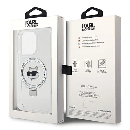 Karl Lagerfeld KLHMP15XHMRSCHH iPhone 15 Pro Max 6.7&quot; white/white hardcase Ring Stand Choupette Head MagSafe_7