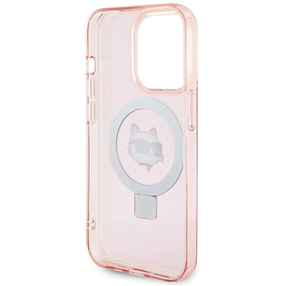Karl Lagerfeld KLHMP15XHMRSCHP iPhone 15 Pro Max 6.7" pink/pink hardcase Ring Stand Choupette Head MagSafe_6