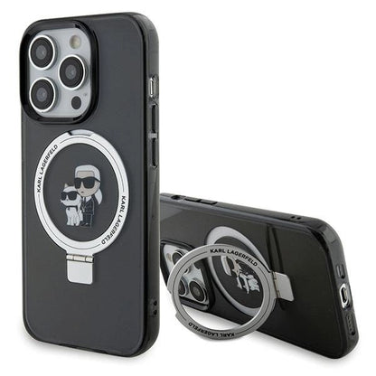 Karl Lagerfeld KLHMP15XHMRSKCK iPhone 15 Pro Max 6.7" black/black hardcase Ring Stand Karl&amp;Choupette MagSafe_0