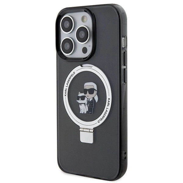 Karl Lagerfeld KLHMP15XHMRSKCK iPhone 15 Pro Max 6.7" black/black hardcase Ring Stand Karl&amp;Choupette MagSafe_1