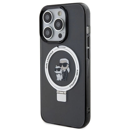 Karl Lagerfeld KLHMP15XHMRSKCK iPhone 15 Pro Max 6.7" black/black hardcase Ring Stand Karl&amp;Choupette MagSafe_1
