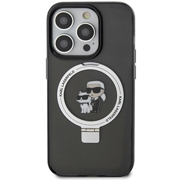 Karl Lagerfeld KLHMP15XHMRSKCK iPhone 15 Pro Max 6.7" black/black hardcase Ring Stand Karl&amp;Choupette MagSafe_2