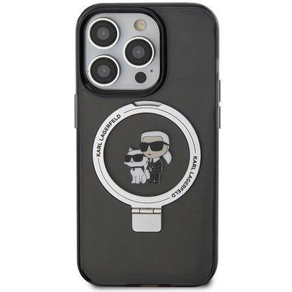 Karl Lagerfeld KLHMP15XHMRSKCK iPhone 15 Pro Max 6.7" black/black hardcase Ring Stand Karl&amp;Choupette MagSafe_2