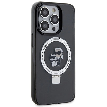 Karl Lagerfeld KLHMP15XHMRSKCK iPhone 15 Pro Max 6.7" black/black hardcase Ring Stand Karl&amp;Choupette MagSafe_3