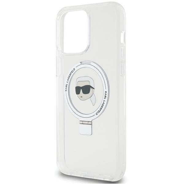 Karl Lagerfeld KLHMP15XHMRSKHH iPhone 15 Pro Max 6.7&quot; white/white hardcase Ring Stand Karl Head MagSafe_5