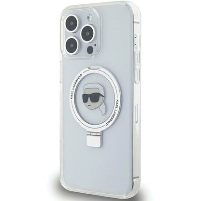 Karl Lagerfeld KLHMP15XHMRSKHH iPhone 15 Pro Max 6.7&quot; white/white hardcase Ring Stand Karl Head MagSafe_1