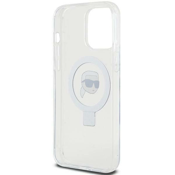 Karl Lagerfeld KLHMP15XHMRSKHH iPhone 15 Pro Max 6.7&quot; white/white hardcase Ring Stand Karl Head MagSafe_6