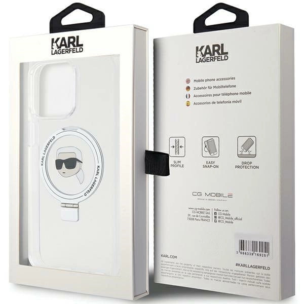 Karl Lagerfeld KLHMP15XHMRSKHH iPhone 15 Pro Max 6.7&quot; white/white hardcase Ring Stand Karl Head MagSafe_7