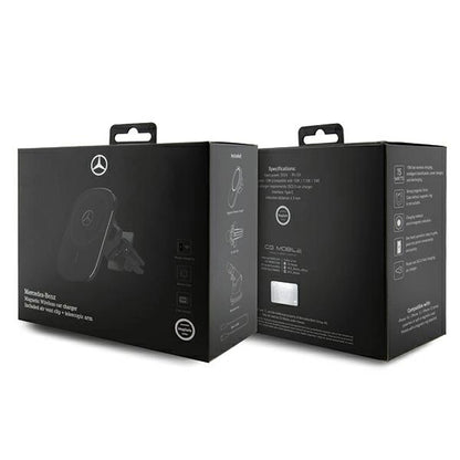Mercedes MEWCCGSLK 15W induction holder for air vent/glass black/black Silver Stars MagSafe_3