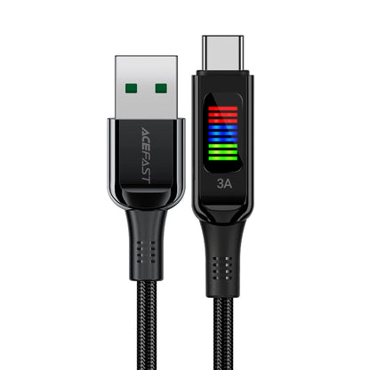 Acefast C7-04 USB-A USB-C 60W 1.2m cable with display - black_0