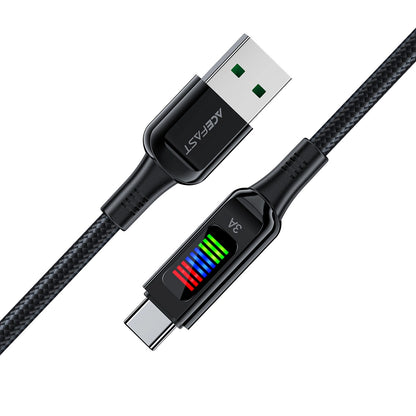 Acefast C7-04 USB-A USB-C 60W 1.2m cable with display - black_3
