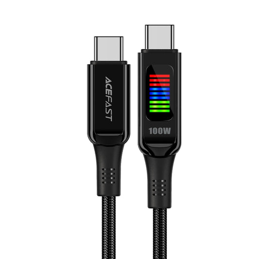 Acefast C7-03 USB-C USB-C 100W 1.2m cable with display - black_0