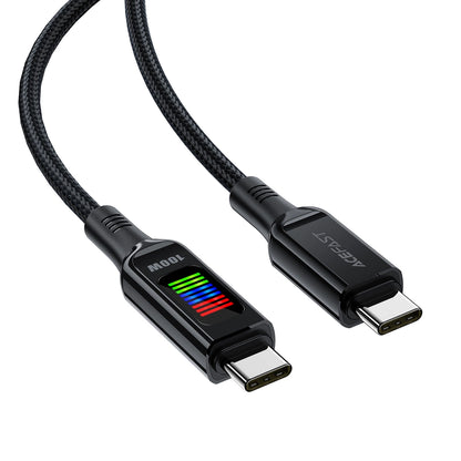 Acefast C7-03 USB-C USB-C 100W 1.2m cable with display - black_2