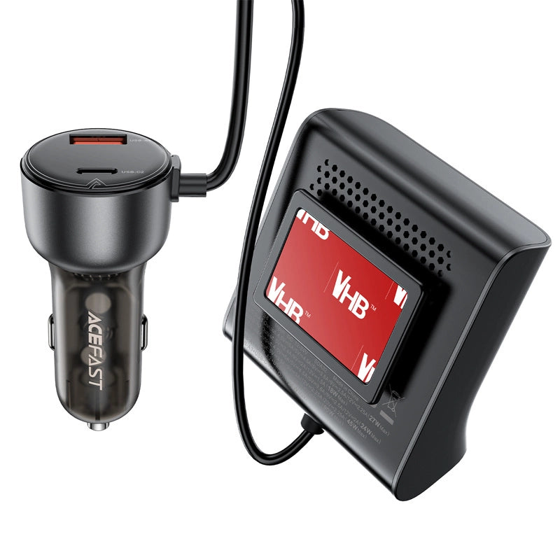 Acefast B11 138W USB-A USB-C Car Charger with 6 Ports - Black_1