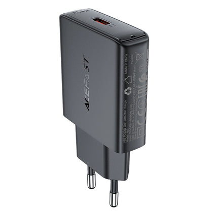 Acefast A65 PD 20W GaN USB-C Ultra Slim Wall Charger - Black_0