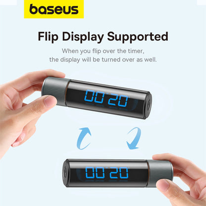 Baseus Heyo Series magnetic digital countdown timer with stopwatch function - black_24