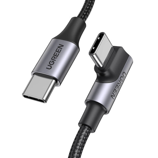 Ugreen US334 70645 USB-C (angled) / USB-C (straight) cable 100W PD 2m - black_0