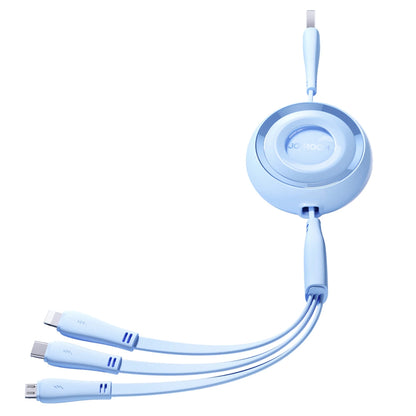 3in1 Joyroom Colorful USB to USB-C/Lightning/Micro USB cable 3.5A, 1m (blue)_0