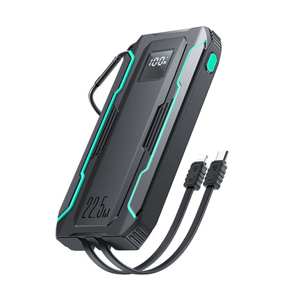 Joyroom JR-L017 22.5W 10000mAh Powerbank with built-in USB-C / Lightning cables - black_0