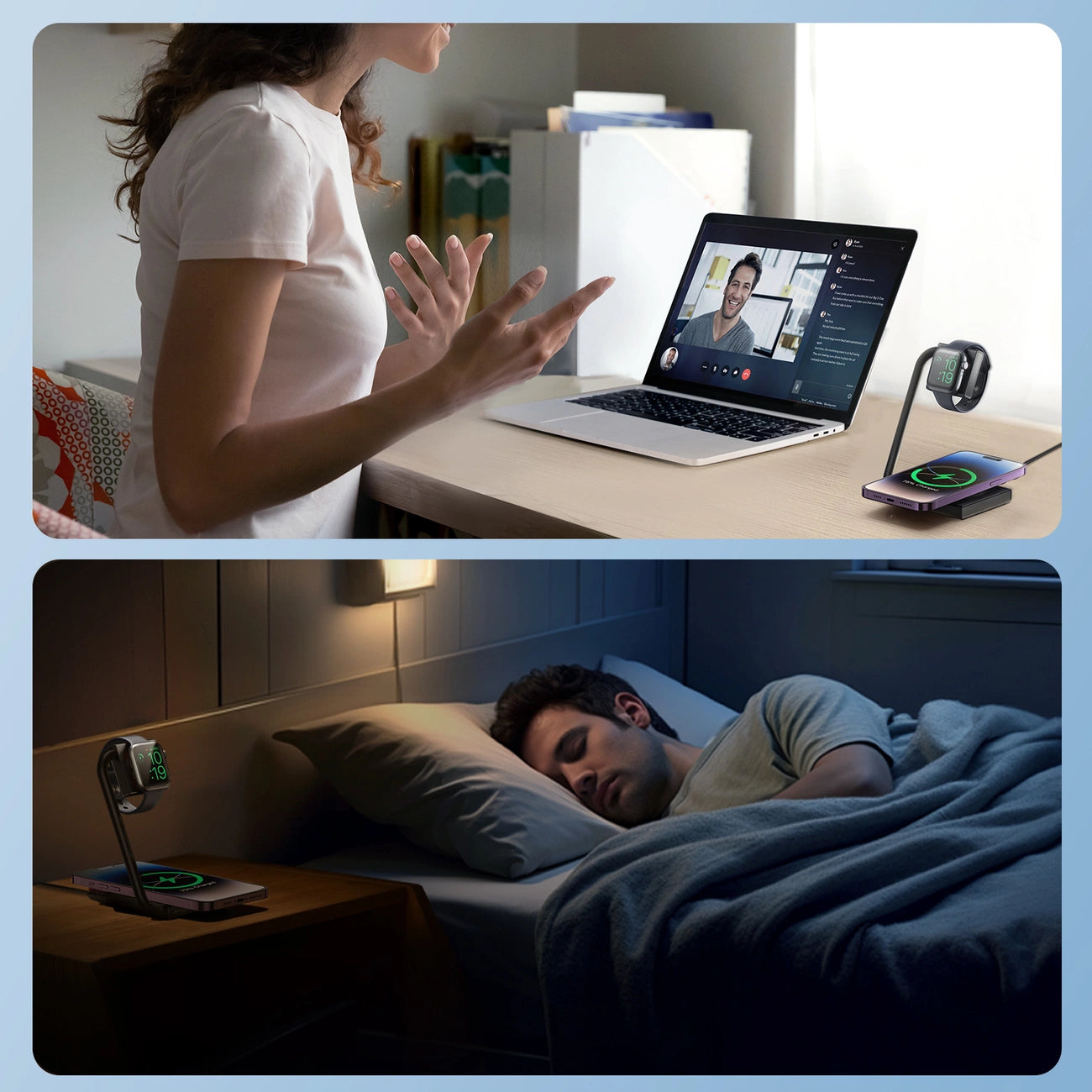 2in1 Magnetic Wireless Charger Joyroom JR-WQN05 15W (Black)_12