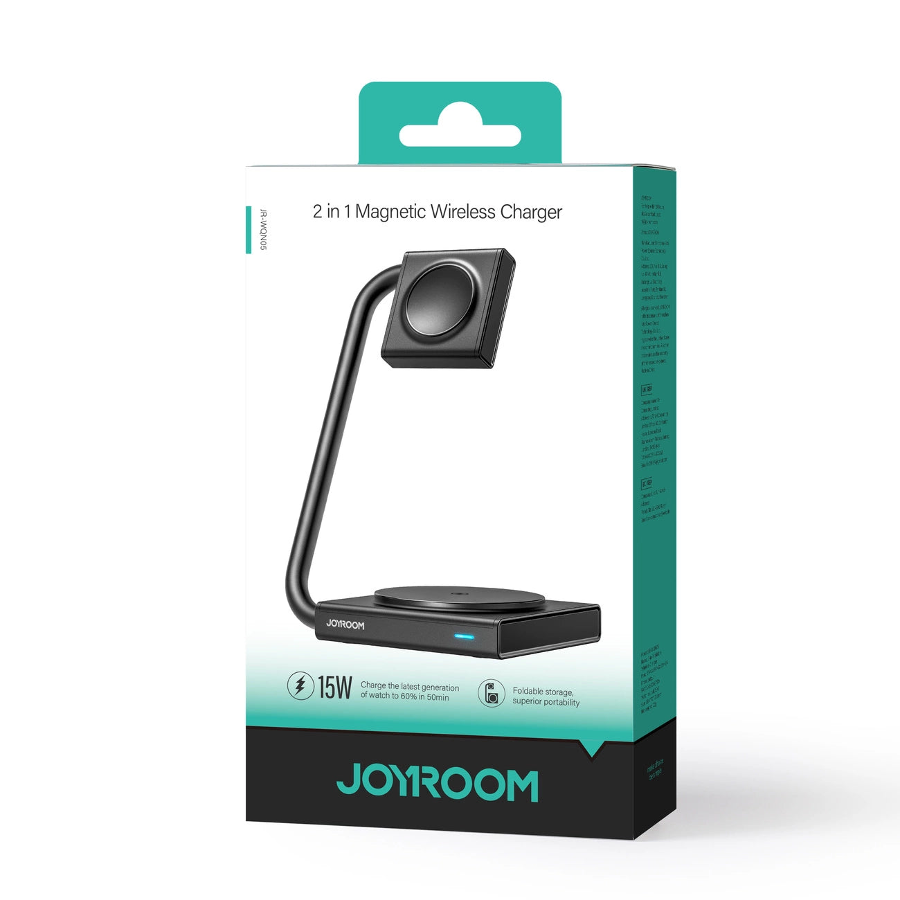 2in1 Magnetic Wireless Charger Joyroom JR-WQN05 15W (Black)_4