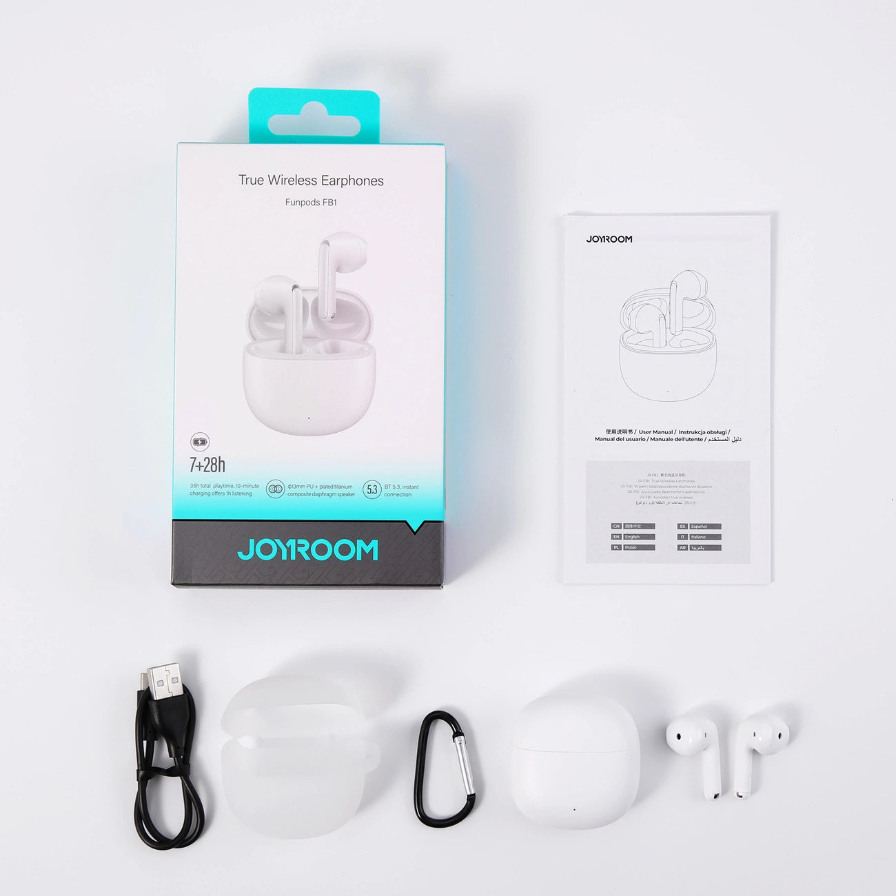 Earphones Joyroom Funpods JR-FB1 Wireless (white)_7