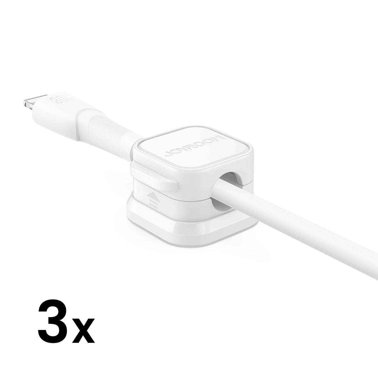 Joyroom JR-ZS368 magnetic cable organizer - white (3 pcs.)_0