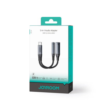 Joyroom SY-C02 2in1 DAC adapter USB-C to USB-C / 3.5 mm mini jack - black_5