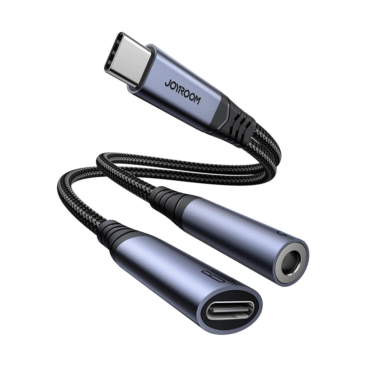 Joyroom SY-C02 2in1 DAC adapter USB-C to USB-C / 3.5 mm mini jack - black_7