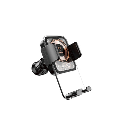 Dudao F19 clamp car holder with 15W inductive charger - black_7