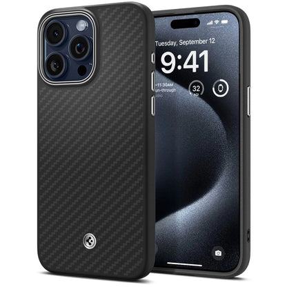 Spigen Enzo Aramid Mag Case with MagSafe for iPhone 15 Pro Max - Matte Black_0