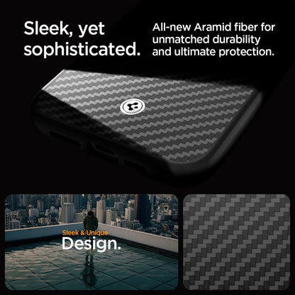 Spigen Enzo Aramid Mag Case with MagSafe for iPhone 15 Pro Max - Matte Black_10