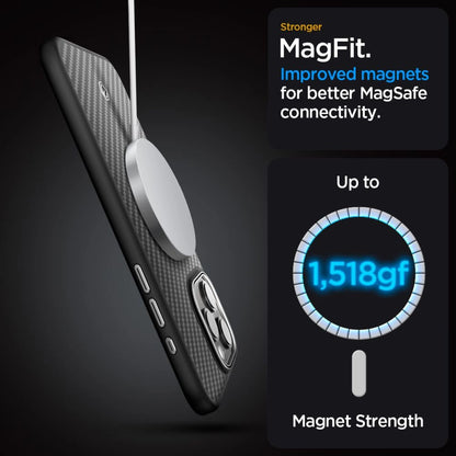 Spigen Enzo Aramid Mag Case with MagSafe for iPhone 15 Pro Max - Matte Black_12