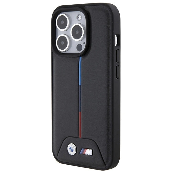 BMW Quilted Tricolor iPhone 15 Pro Case - Black_1