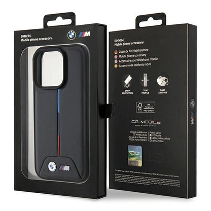 BMW Quilted Tricolor iPhone 15 Pro Case - Black_7