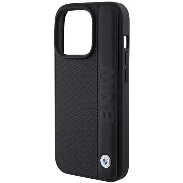 BMW Leather Textured & Stripe case for iPhone 15 Pro - black_5