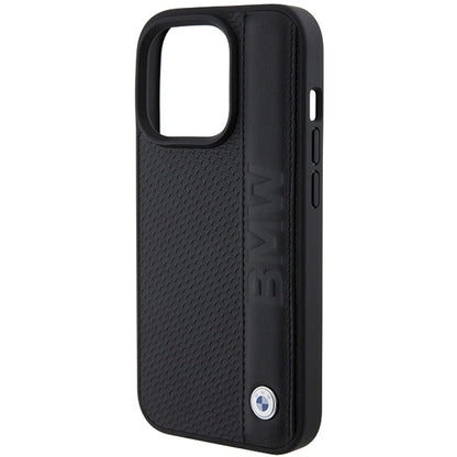 BMW Leather Textured & Stripe case for iPhone 15 Pro - black_5