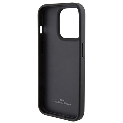 BMW Leather Textured & Stripe case for iPhone 15 Pro - black_6