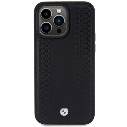 BMW Leather Diamond Pattern case for iPhone 15 Pro - black_2
