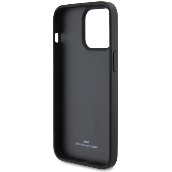 BMW Leather Diamond Pattern case for iPhone 15 Pro - black_6