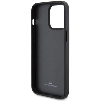 BMW Leather Diamond Pattern case for iPhone 15 Pro - black_6