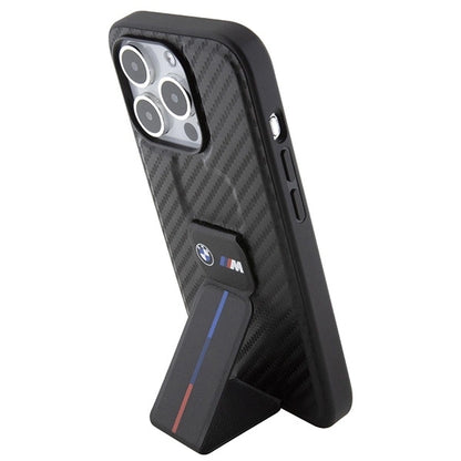 BMW Grip Stand Smooth & Carbon case for iPhone 15 Pro - black_1