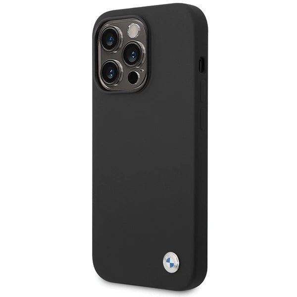 BMW Silicone Metal Logo case for iPhone 15 Pro - black_1