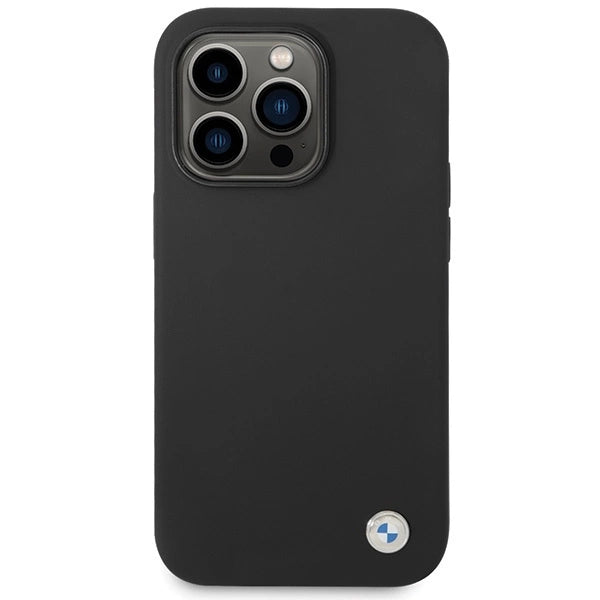 BMW Silicone Metal Logo case for iPhone 15 Pro - black_2